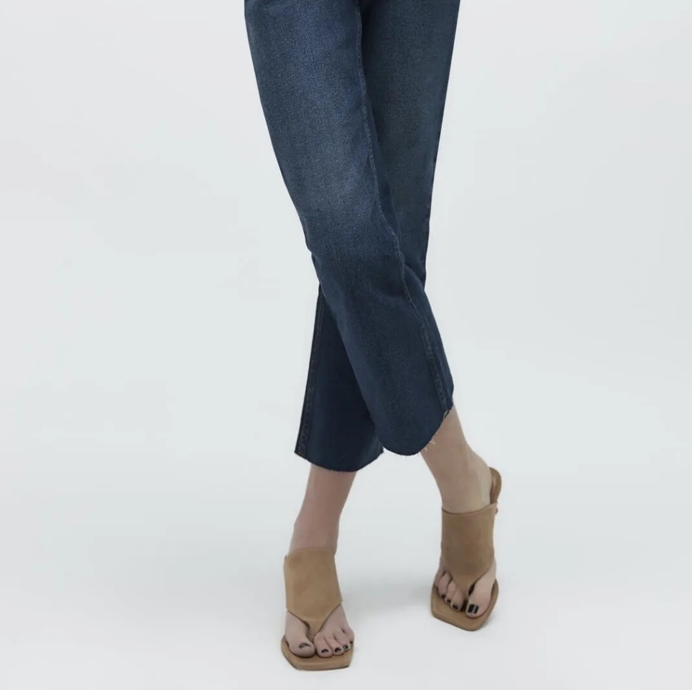 ZARA LIMITED EDITION TOE POST HEELED LEATHER SANDALS - Picture 3 of 4